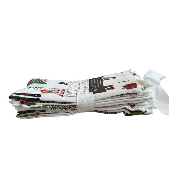 Nicole Miller Christmas Nutcracker Dinner Napkins 18x18 Set of 6 New - Picture 8 of 10